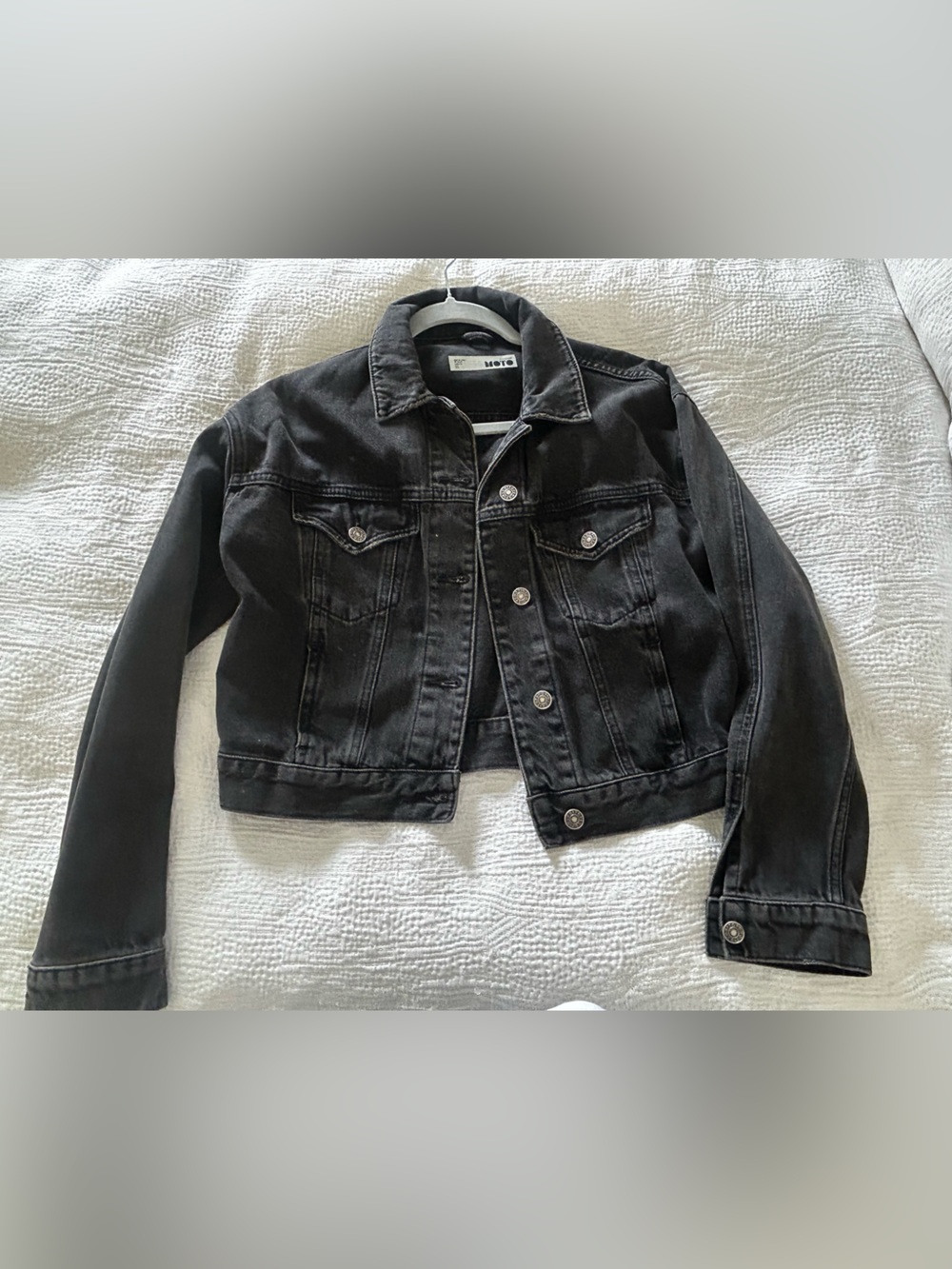 Topshop Vintage Black Wash Denim Jacket